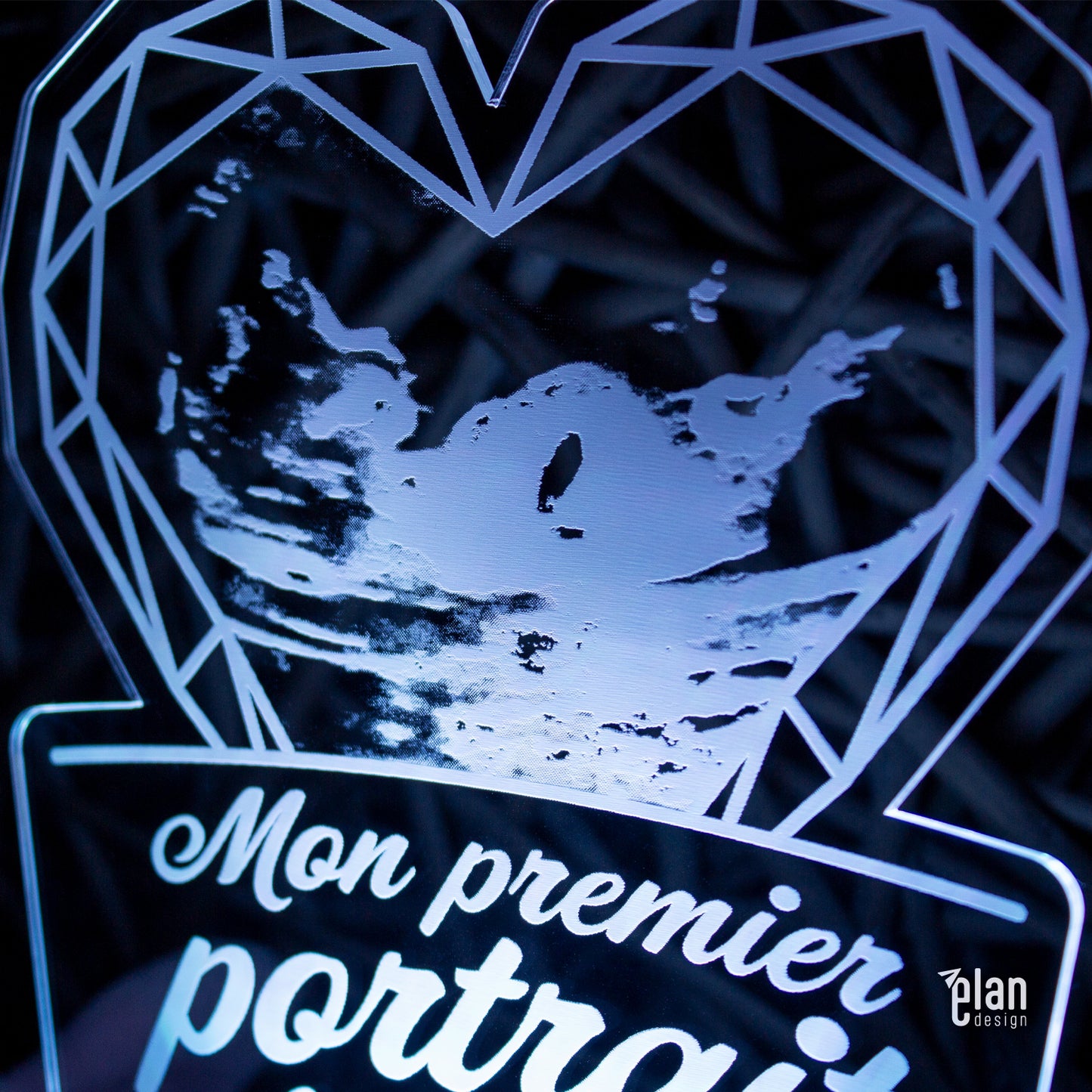 Acrylique personnalisé avec base lumineuse