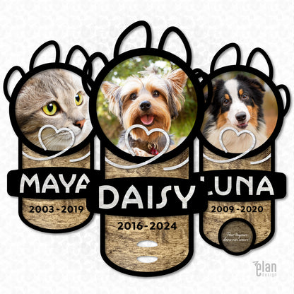 Plaque souvenir personnalisée pour chiens et chats