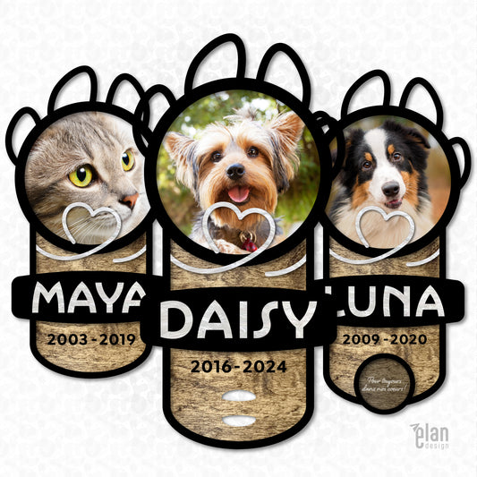 Plaque souvenir personnalisée pour chiens et chats
