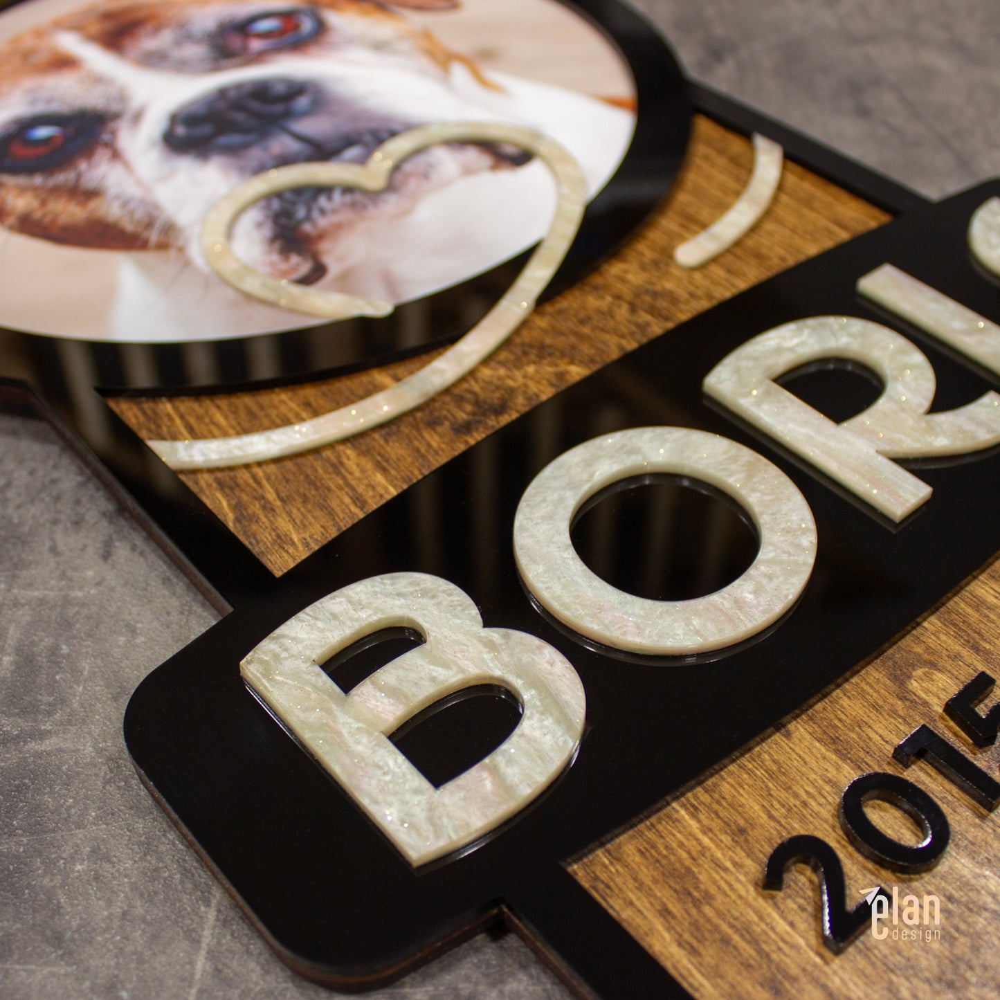 Plaque souvenir personnalisée pour chiens et chats