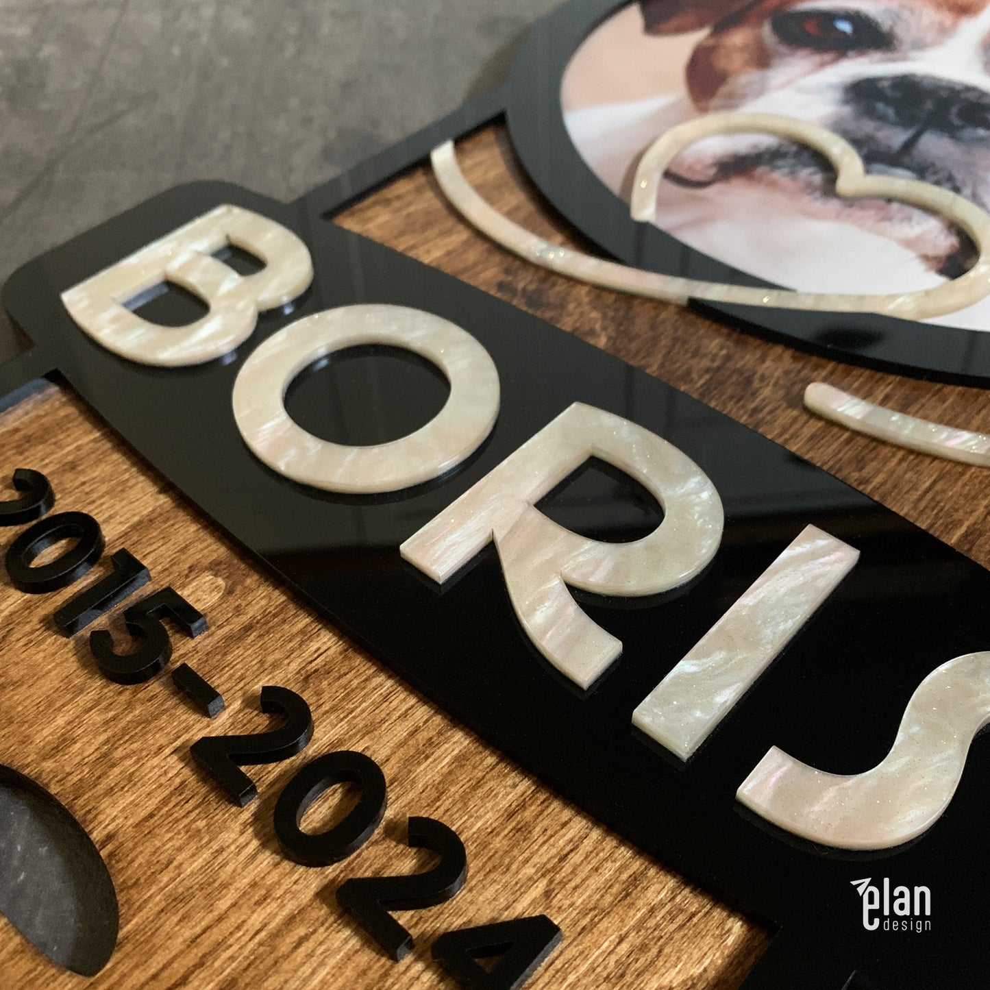 Plaque souvenir personnalisée pour chiens et chats