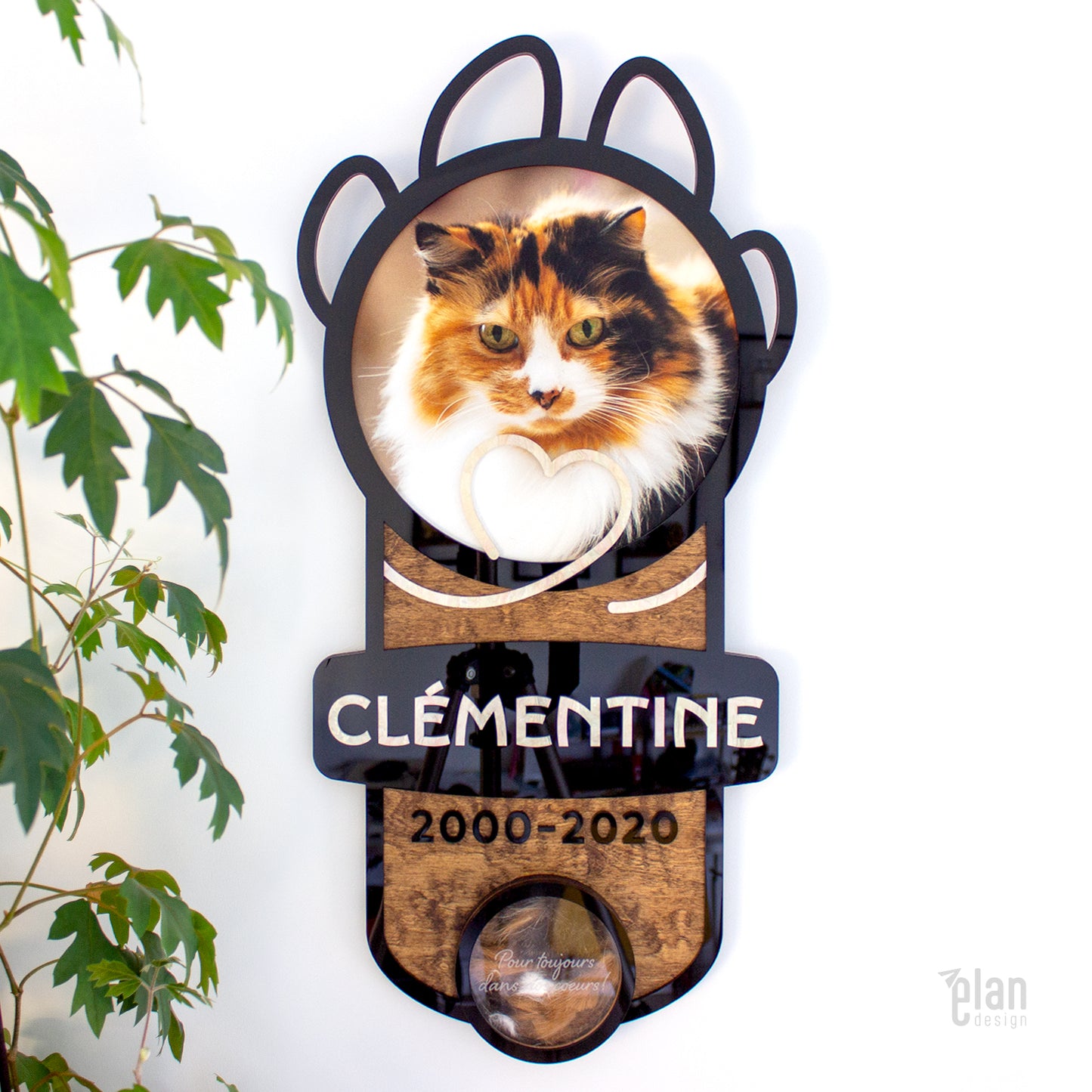 Plaque souvenir personnalisée pour chiens et chats