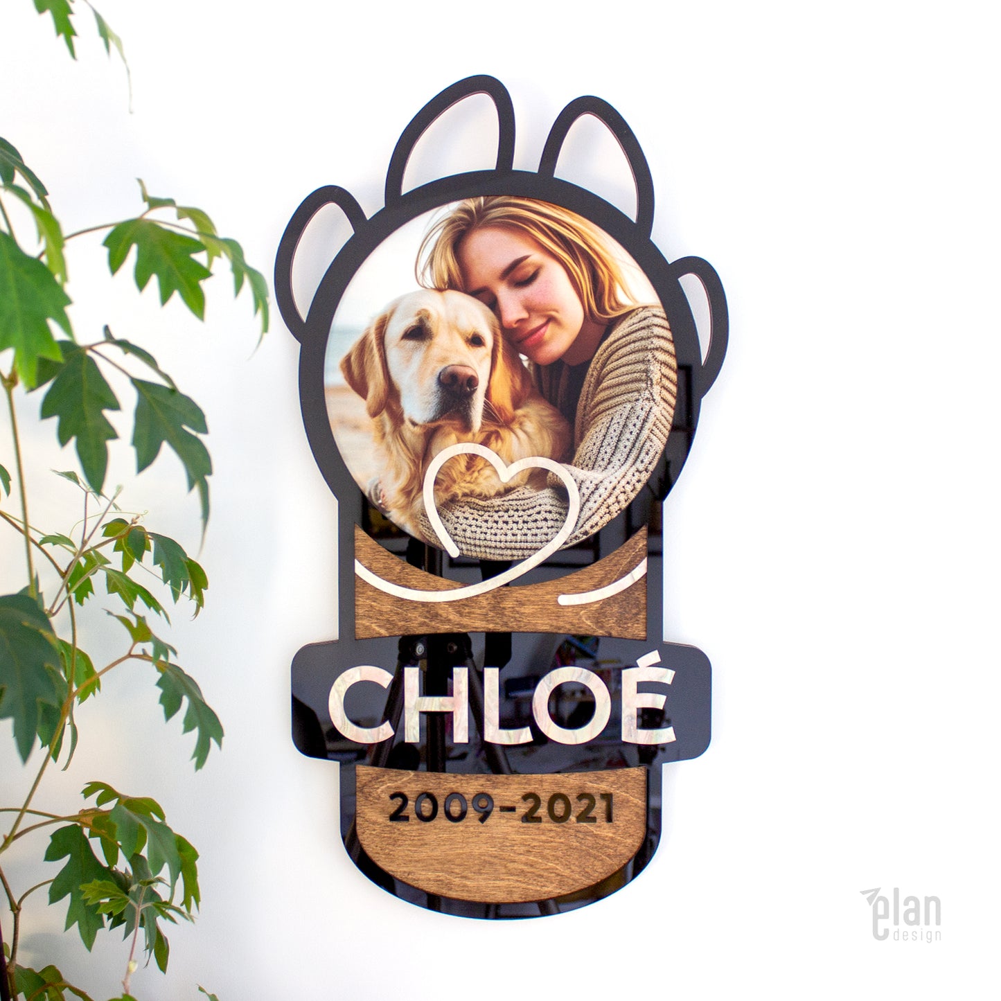 Plaque souvenir personnalisée pour chiens et chats