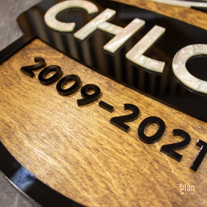 Plaque souvenir personnalisée pour chiens et chats