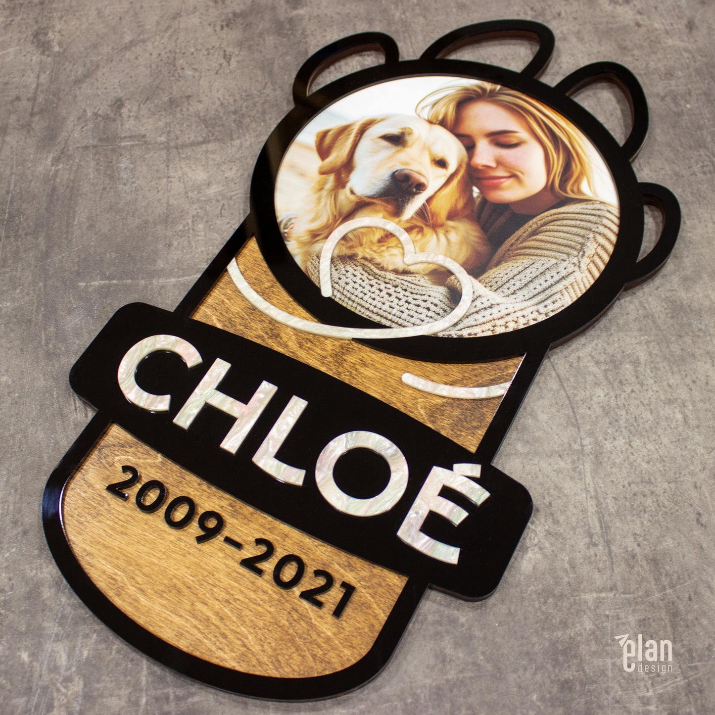 Plaque souvenir personnalisée pour chiens et chats