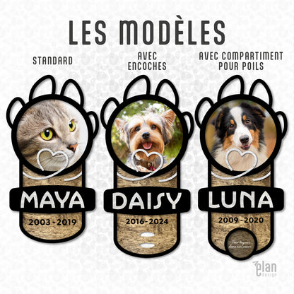 Plaque souvenir personnalisée pour chiens et chats